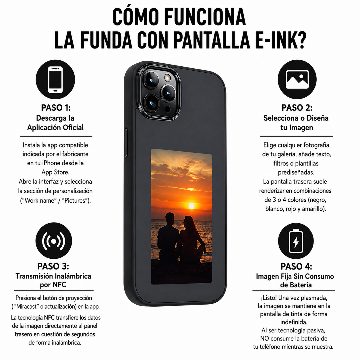 Funda personalizable con tinta E-INK™